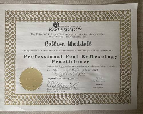 Reflexology certificate